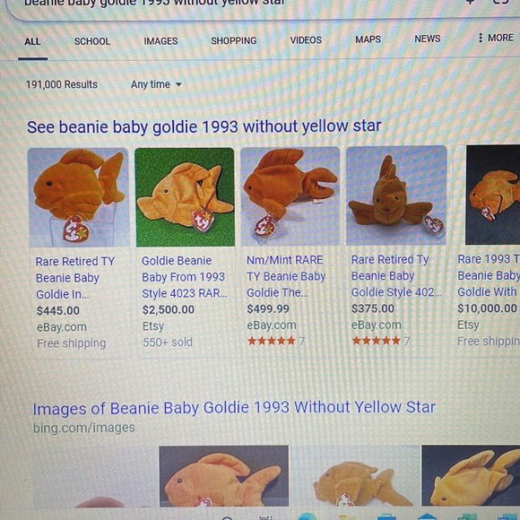 ULTRA RARE Goldie the Goldfish Beanie Baby - Picture 7 of 7